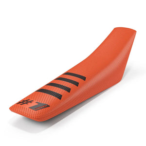 RIBBED Seat Cover - Orange/Black